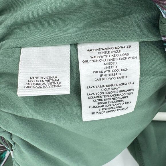 Rachel Roy Green Floral Dress July Sage Combo High Low Hem Medium NWT - Picture 7 of 11